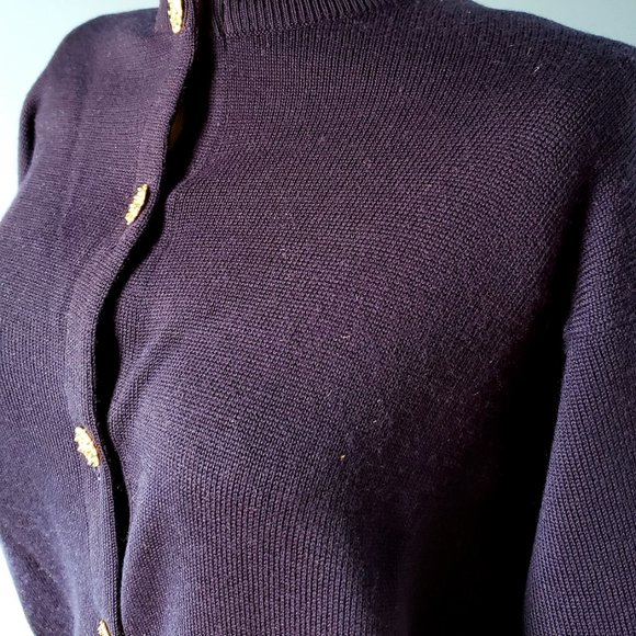 Navy Blue Burberry Sweater/Size 44 - Picture 4 of 16